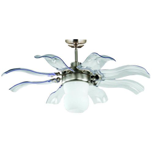 Vento Fiore 42 in. Brushed Nickel Retractable Ceiling Fan