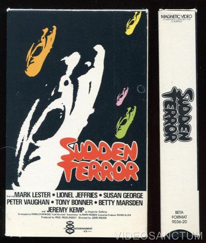 Horror thriller beta not vhs sudden terror 1970 magnetic video susan george rare