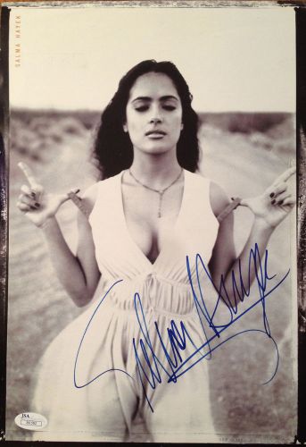 Salma hayek (desperado/ frida) signed magazine page-jsa #i61582