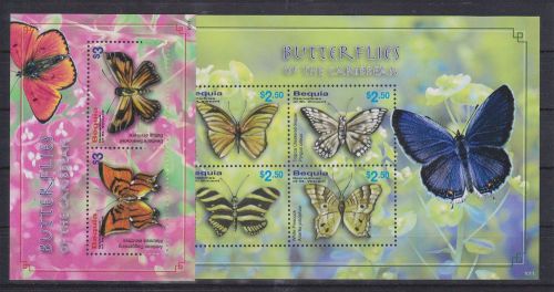Bequia Grenadines St Vincent Butterflies - MNH**