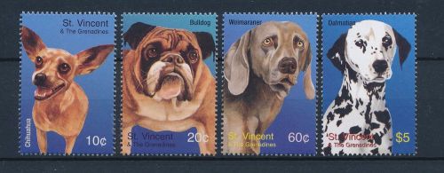 [33206] st. vincent &amp; grenadines 2003 animals dogs mnh