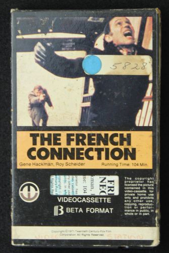 THE FRENCH CONNECTION BETA VIDEOTAPE MOVIE VIDEO TAPE BETAMAX