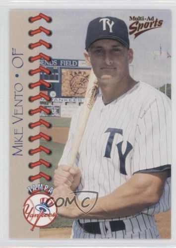 1999 multi-ad sports tampa yankees #26 mike vento rookie baseball card 0q3