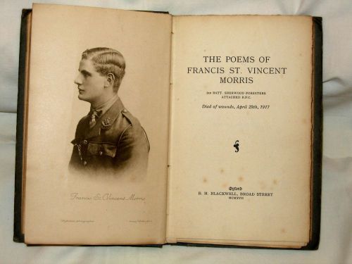 The Poems of Francis St Vincent Morris hb 1917 rare