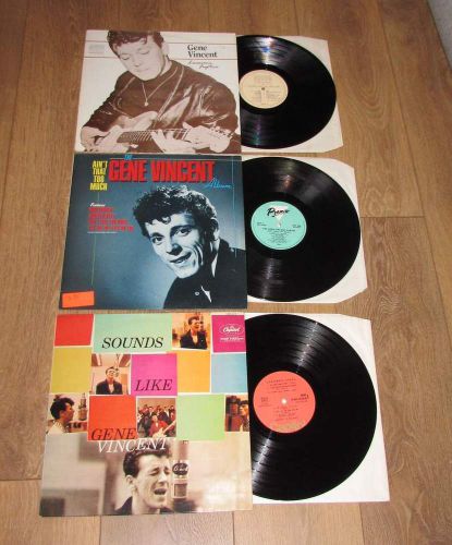 Lot of 3 assorted Gene Vincent LP&#039;s