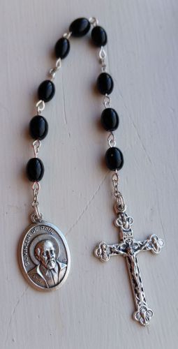 NEW St. Vincent de Paul Glass Beads Niner Rosary Catholic Saint Devotion
