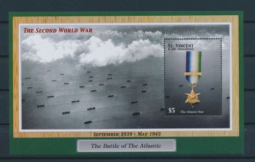 LE71870 St Vincent medal world war II military good sheet MNH