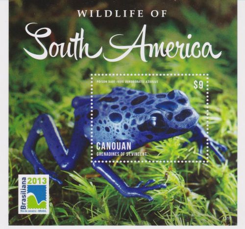 Canouan St Vincent - Wildlife of South America 2013 - 1311 S/S MNH