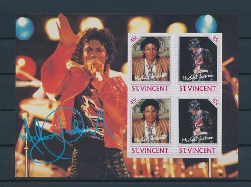 LE65569 St Vincent imperf Michael Jackson music good sheet MNH