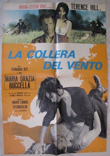 LA COLLERA DEL VENTO TERENCE HILL MOVIE ITALIAN POSTER 25x37&#034; 1970