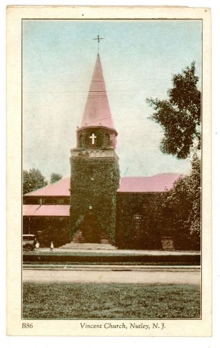 Nutley NJ - VINCENT CHURCH - Postcard
