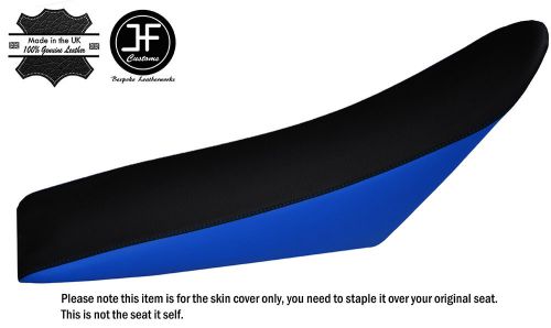 Royal blue &amp; black custom fits husaberg fe450e 02-08 dual leather seat cover