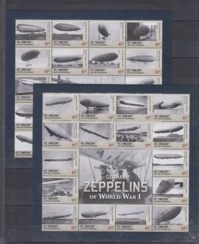 H27.  st.vincent - mnh - worl war i - zeppelins  - 2015