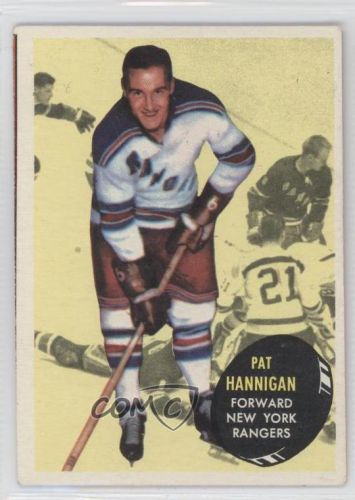 1961-62 Topps #58 Pat Hannigan New York Rangers RC Rookie Hockey Card 0a3