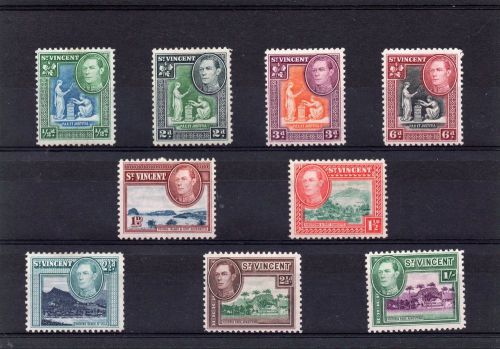 St.vincent 1938-47 part.set to 1sh  heavily hinged
