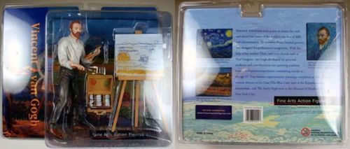 Vincent van gogh - action figure figurine - 3-piece painting w/ easel *new*