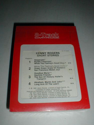 Kenny Rogers SHORT STORIES 8 Track Tape SEALED RCA CLUB 1985 Vocal Pop DESPERADO, US $9.98, image 3
