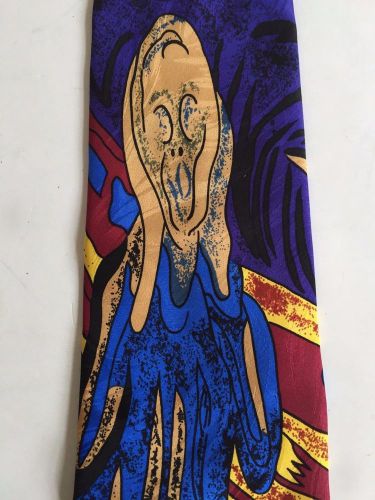 The Scream Necktie Edvard Munch Vincent &amp; Company Art Tie 100% Silk