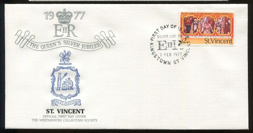 St vincent 1977 fdc qeii silver jubilee  uc439