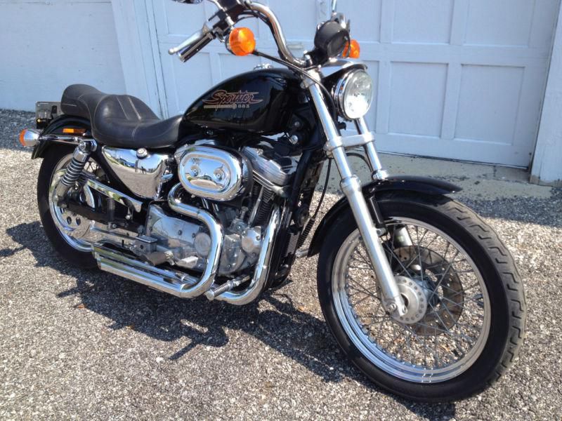 1997 harley sportster xlh 883 hugger,low miles, recent service, low seat height