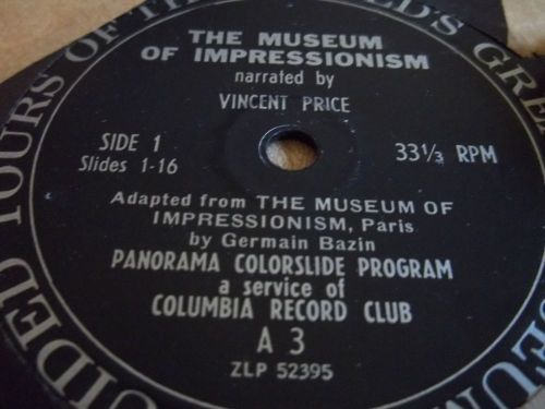 Rare vincent price the museum of impressionism narration  slide show record 33