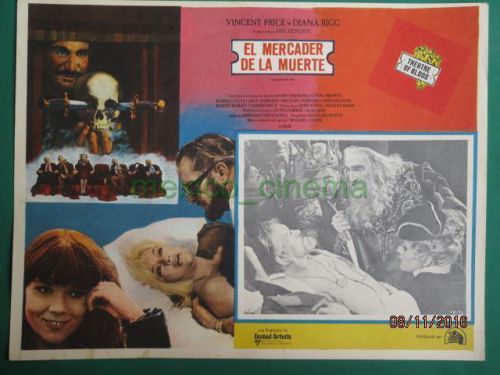Vincent price theatre of blood horror diana rigg skull mexican lobby card 5