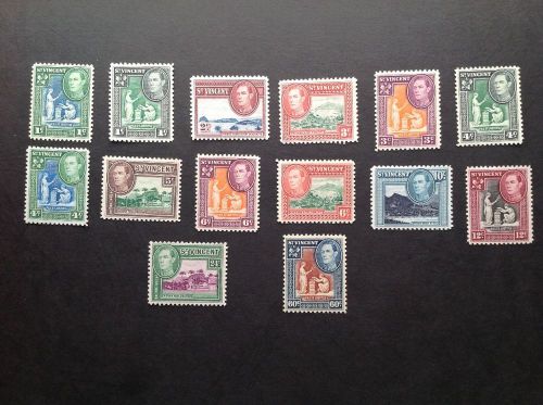 St. Vincent George VI definitives 14 values mounted mint.