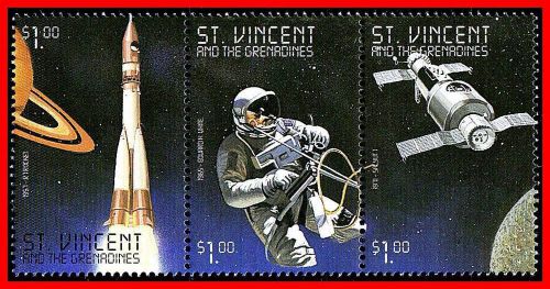 St.vincent = russia &amp; usa in space = soyuz, apollo  mnh ** postfrisch