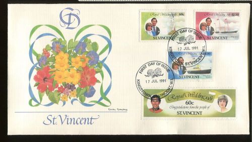 St vincent 1981 fdc royal wedding, diana   ub873