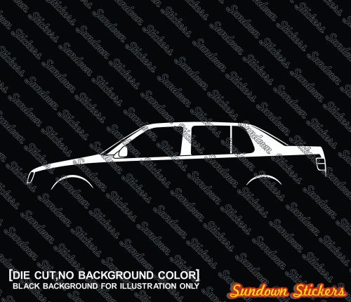 2x car silhouette stickers - for VW Vento / Jetta mk3 Volkswagen