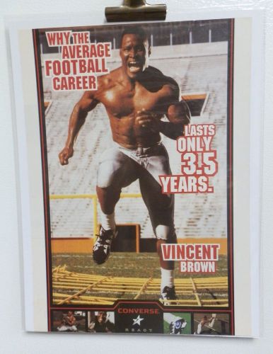 NFL VINCENT BROWN CONVERSE ADVERTISING PRINT AD