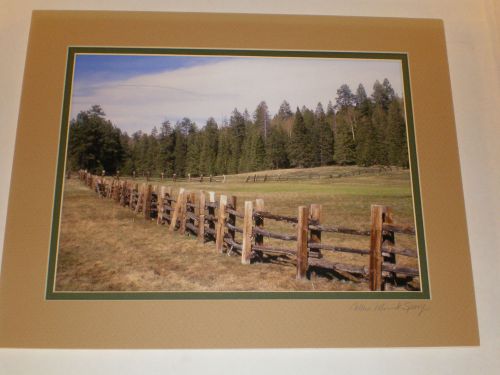 Colleen miniuk sperry post rails along hannigan meadow az signed photo matte 14&#034;