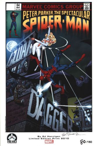 ED HANNIGAN AUTOGRAPHED Spider-Man litho