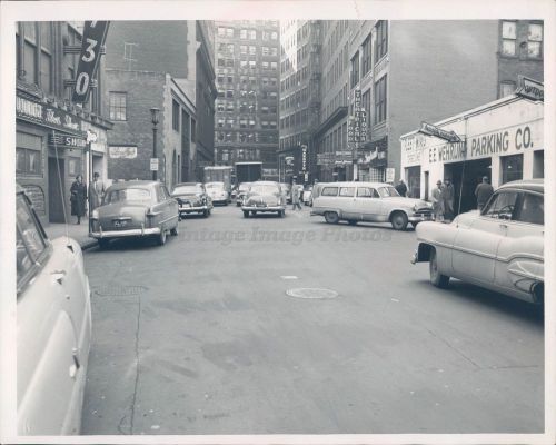 1952 Photo Illegal Parking Vincent Avenue Businesses Wehrung Company Theater