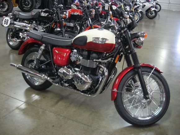 2013 Triumph BONNEVILLE T100 T100 - CRANBERRY RED/NEW ENGLAND WHITE Standard 