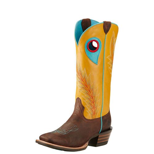 Ariat Women&#039;s Mustard Desperado Cowboy Western Boots Distressed Brown 10018565