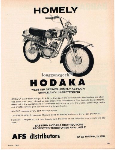 1967 Hodaka Ace 90 Motorcycle Vtg Print Ad