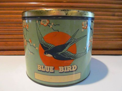 Large Vintage &#034;Blue Bird&#034; Confectionery Tin - Harry Vincent LTD, England