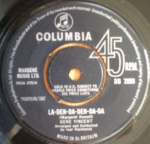 Gene vincent-la-den-da-den-da-da 7&#034; single 1964