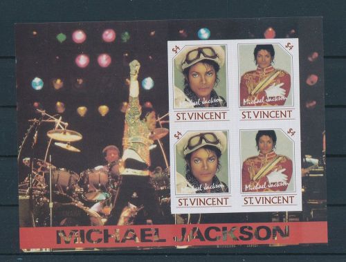 LE65566 St Vincent imperf Michael Jackson music good sheet MNH