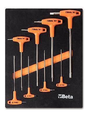Beta tools racing italy m50 power hex allen keys t-handle 2mm - 8mm in soft tray