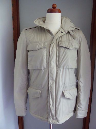Bnwt aspesi beige field jacket &#034;minifield wool vento&#034; size s / small (slim fit)