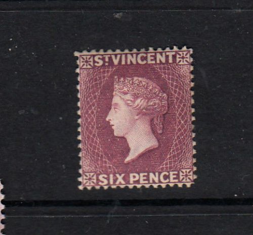 A nice old mint st vincent 6 pence purple/mauve victorian issue