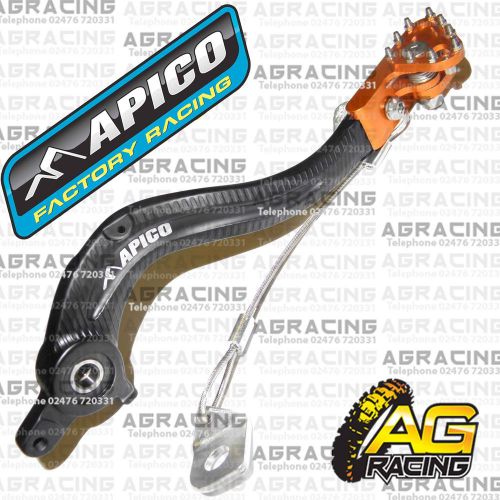 Apico Black Orange Rear Brake Pedal Lever For Husaberg TE 125 2012-2015 Enduro