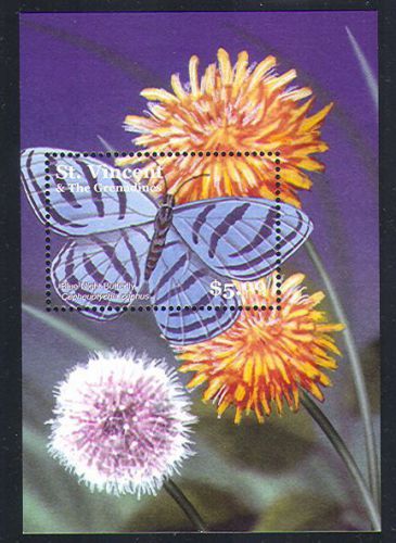 St vincent 2001 butterfly/butterflies/insects/nature/flowers 1v m/s (n32614)