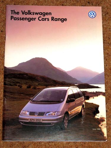 1996 vw range sales brochure inc golf gti vr6 colour concept polo vento passat