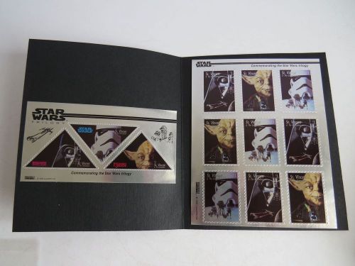 Star wars trilogy stamp collection 1995 st vincent with coa rare mint