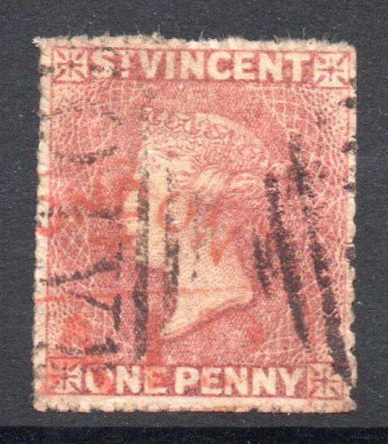 St. vincent: 1861 qvi 1d  sg 1 used