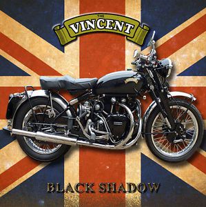 Vincent black shadow metal drinks coaster,enamelled finish,