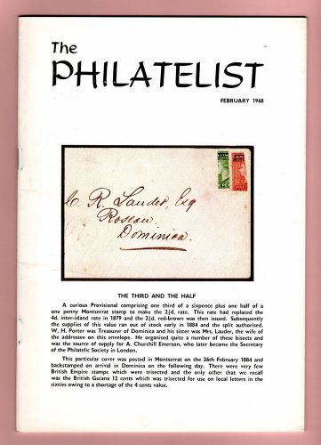 The philatelist, - feb 1968 - inc st vincent, suez, indian states, waterlow.